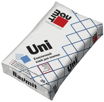 Легкоеластичний клей для плитки Baumit Uni BAU-UNI-25 фото