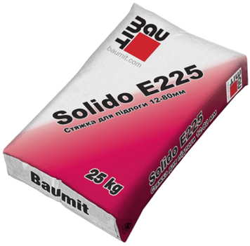 Цементна суміш для стяжки підлоги Baumit Solido E225 (шар 12&ndash;80 мм), 25 кг BAU-SOL225-25 фото