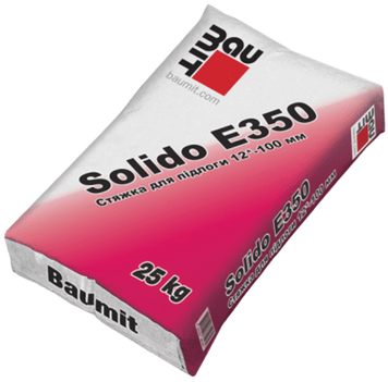 Високоміцна цементна суміш для стяжки підлоги Baumit Solido E350 (шар 12&ndash;100 мм), 25 кг BAU-SOL350-25 фото