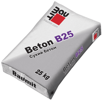 Модифікована бетонна суміш Baumit Beton B25 (для ремонтних і садових робіт), 25 кг BAU-BETB25-25 фото