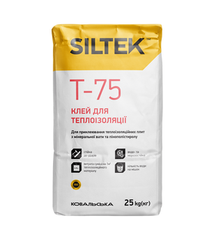 Клей для теплоізоляції Siltek T-75, 25 кг SIL-T75-25 фото