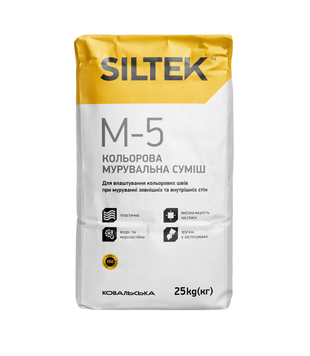 Кладочная смесь цветная Siltek M-5 (бетон, для материалов с водопоглощением до 8%), 25 кг SIL-M5-25-BET фото