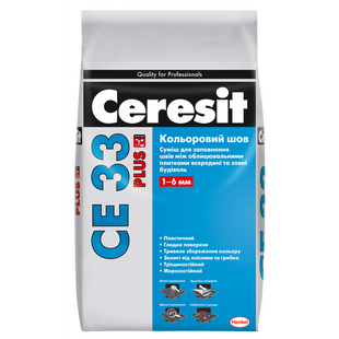 Цветной шов до 6 мм 100 белый Ceresit CE 33 Plus 2 кг 1994988 фото